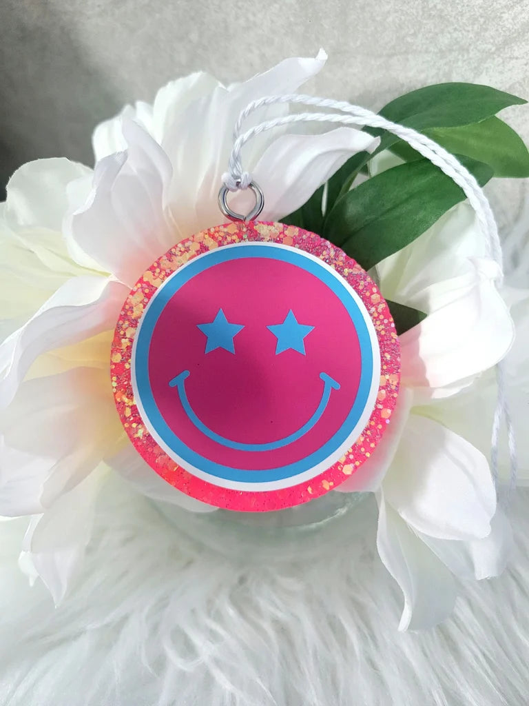RTS: HOT PINK HAPPY FACE