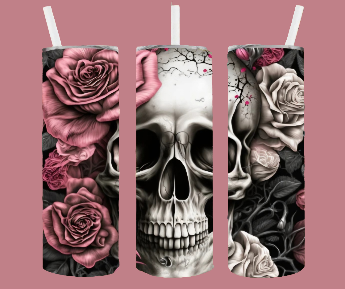 BLUSH ROSES SKULL