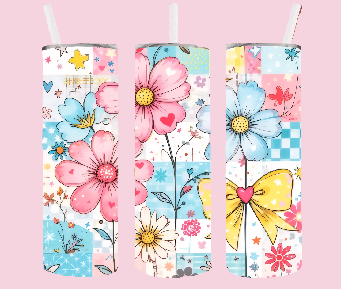 FLORAL PATCHES TUMBLER