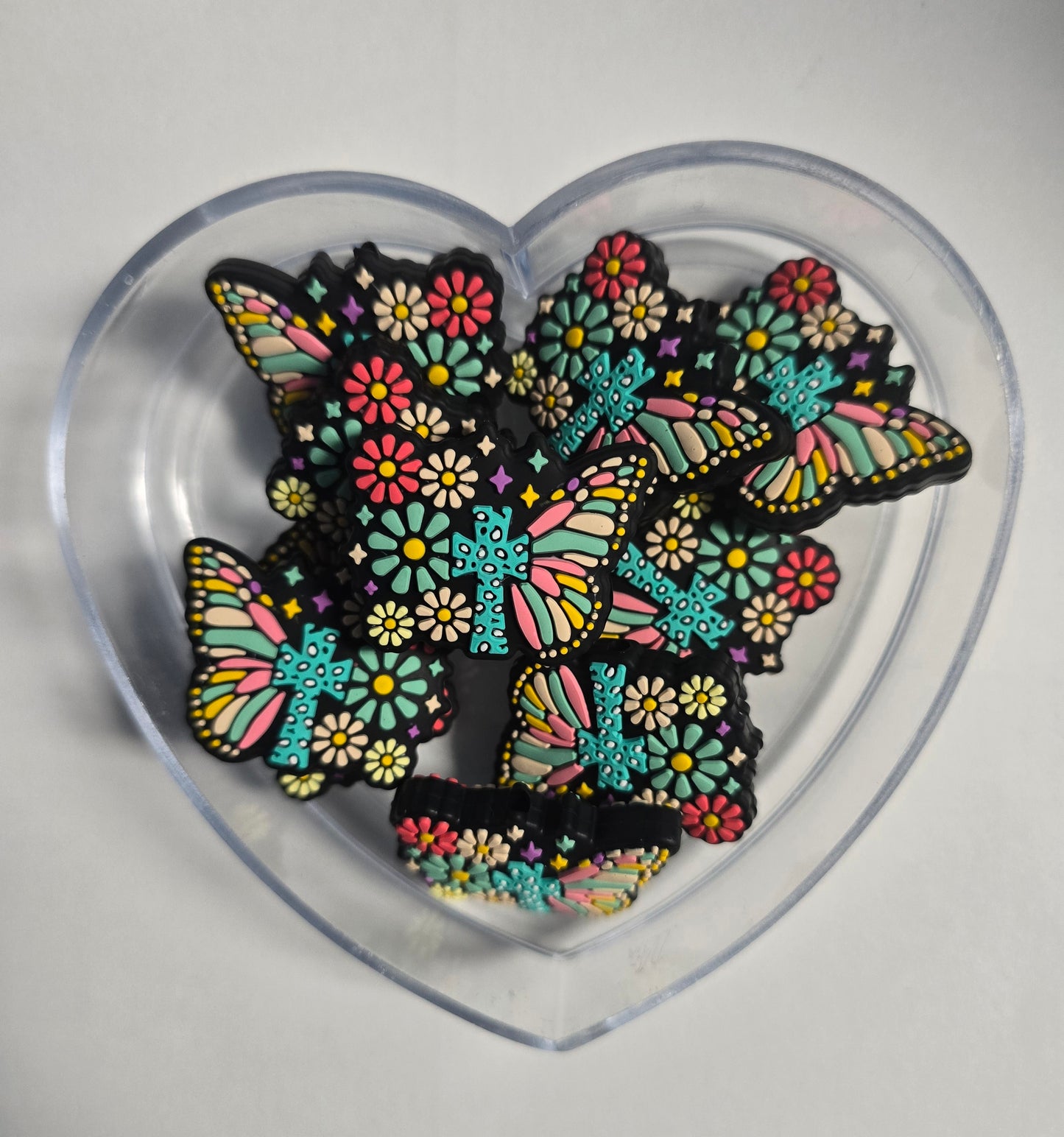 FLORAL CROSS BUTTERFLY