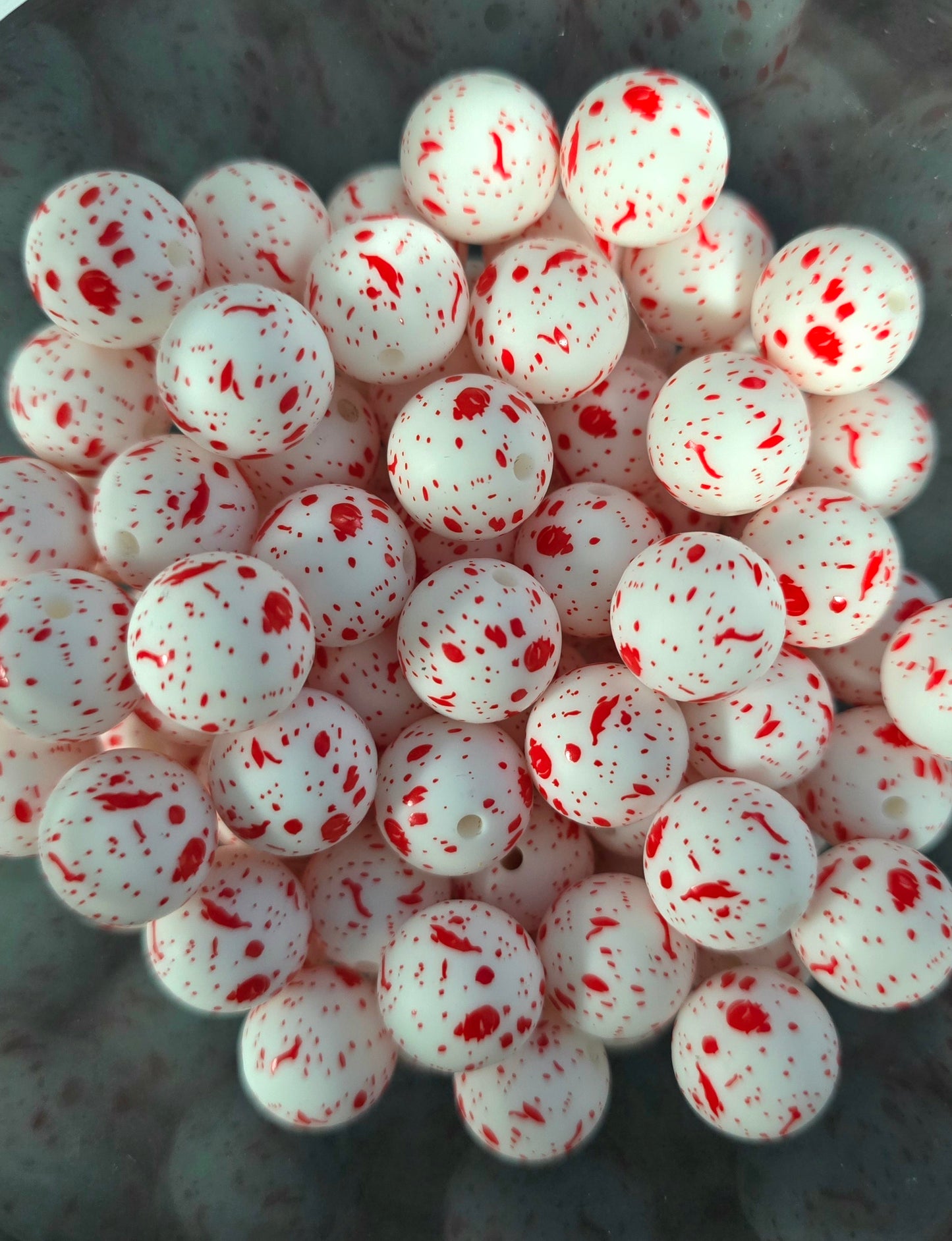 RED SPATTER BEAD