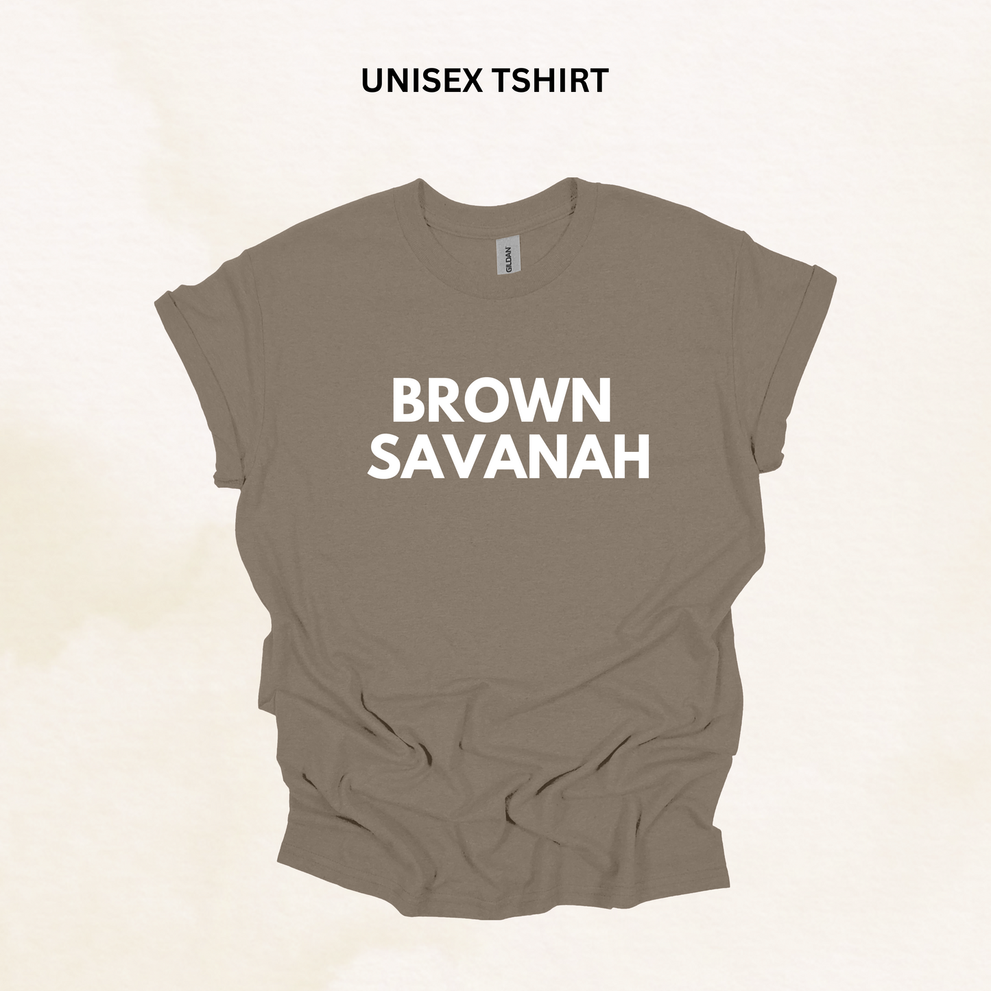BROWN SAVANA GILDAN TSHIRT