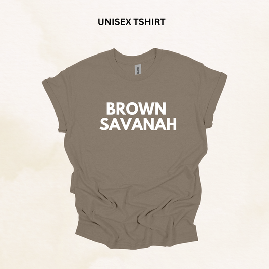 BROWN SAVANA GILDAN TSHIRT