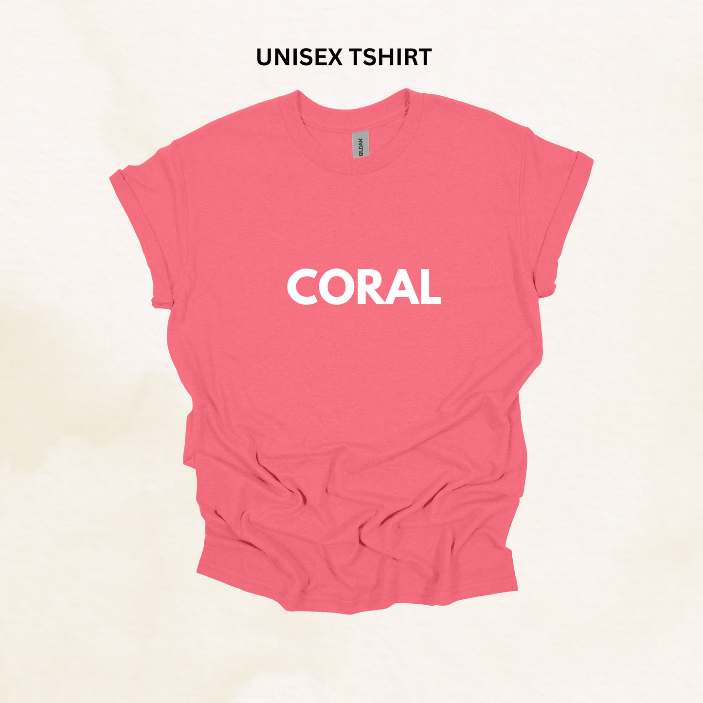 CORAL GILDAN TSHIRT