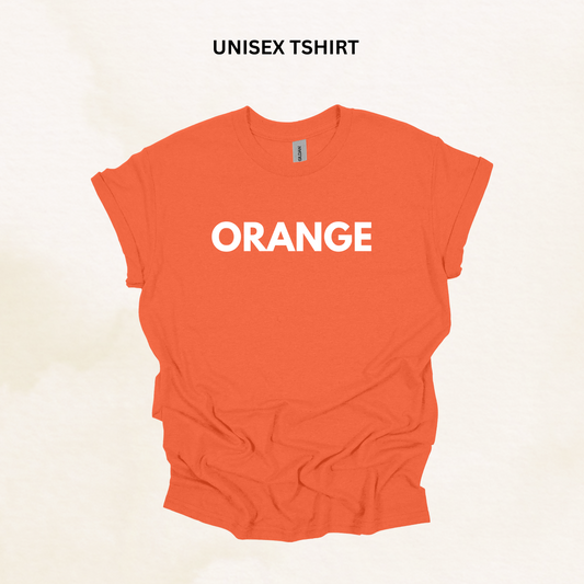 ORANGE GILDAN TSHIRT