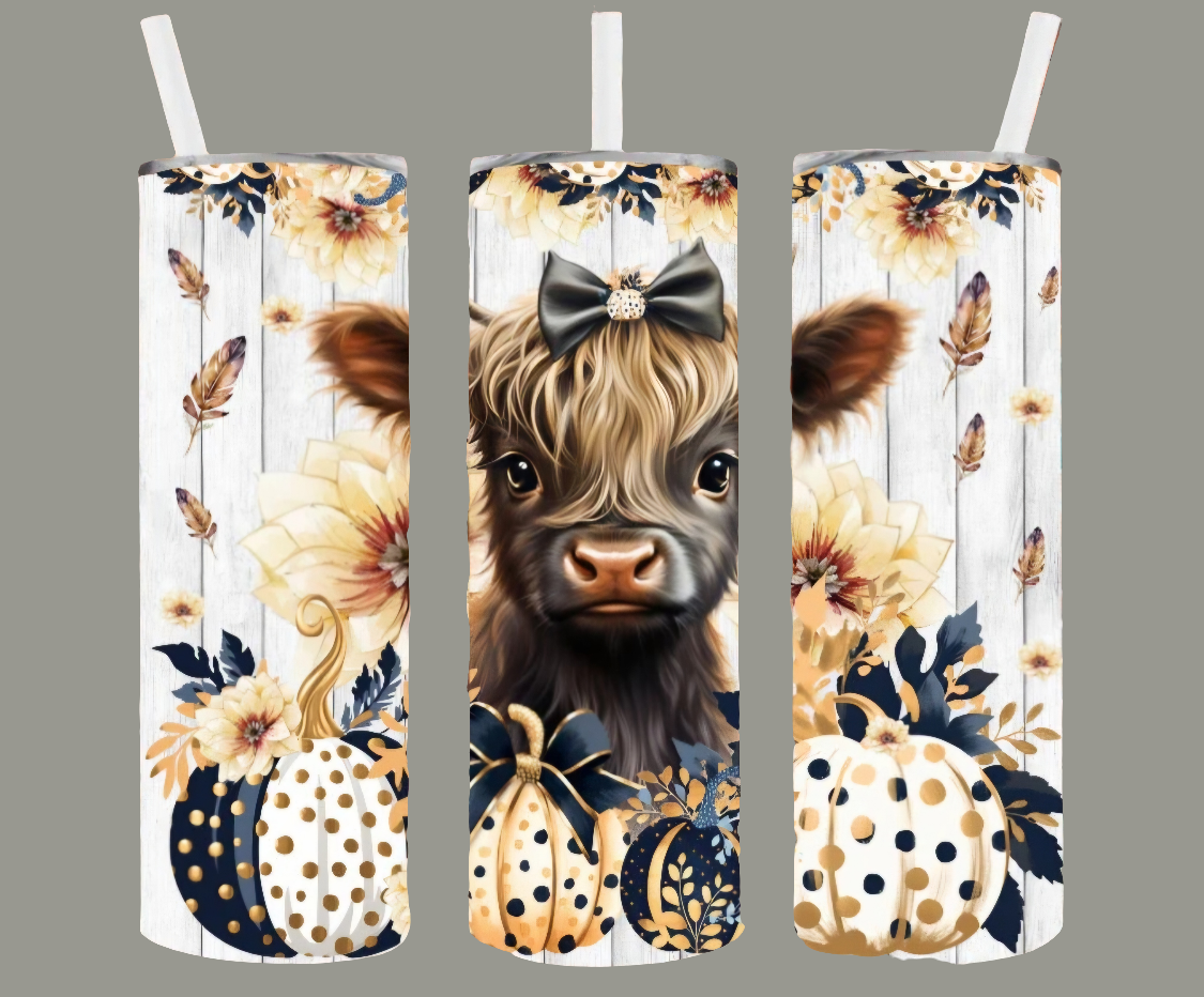 WHITE PUMPKINS COW