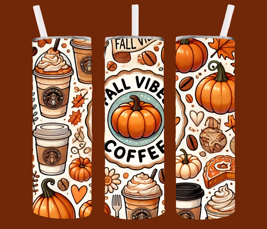 FALL VIBE COFFEE TUMBLER