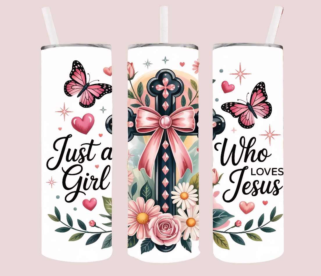 GIRL WHO LOVES JESUS TUMBLER