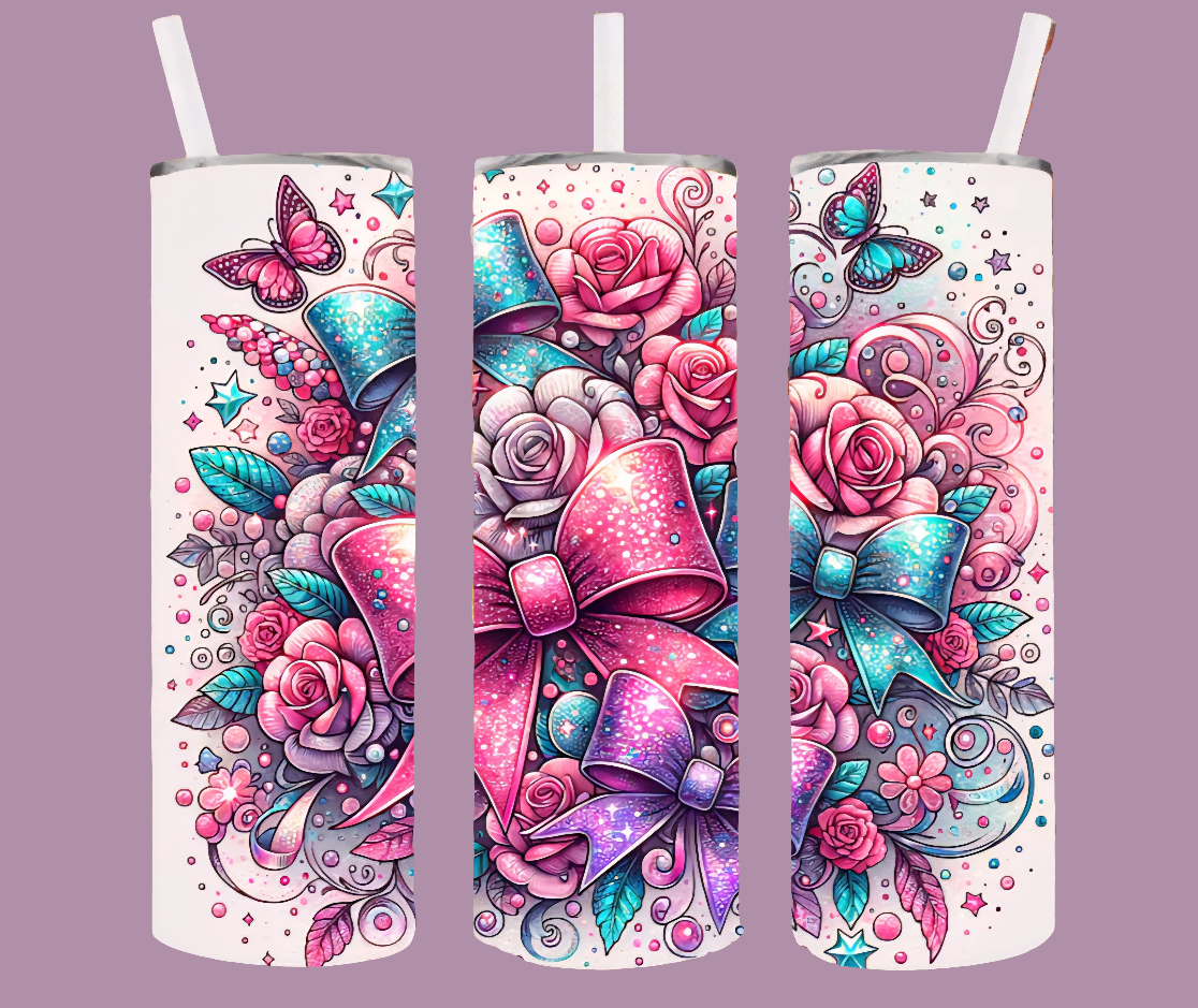 FLOWERS & BOWS TUMBLER