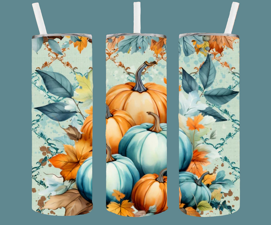 BLUE FALL PUMPKINS
