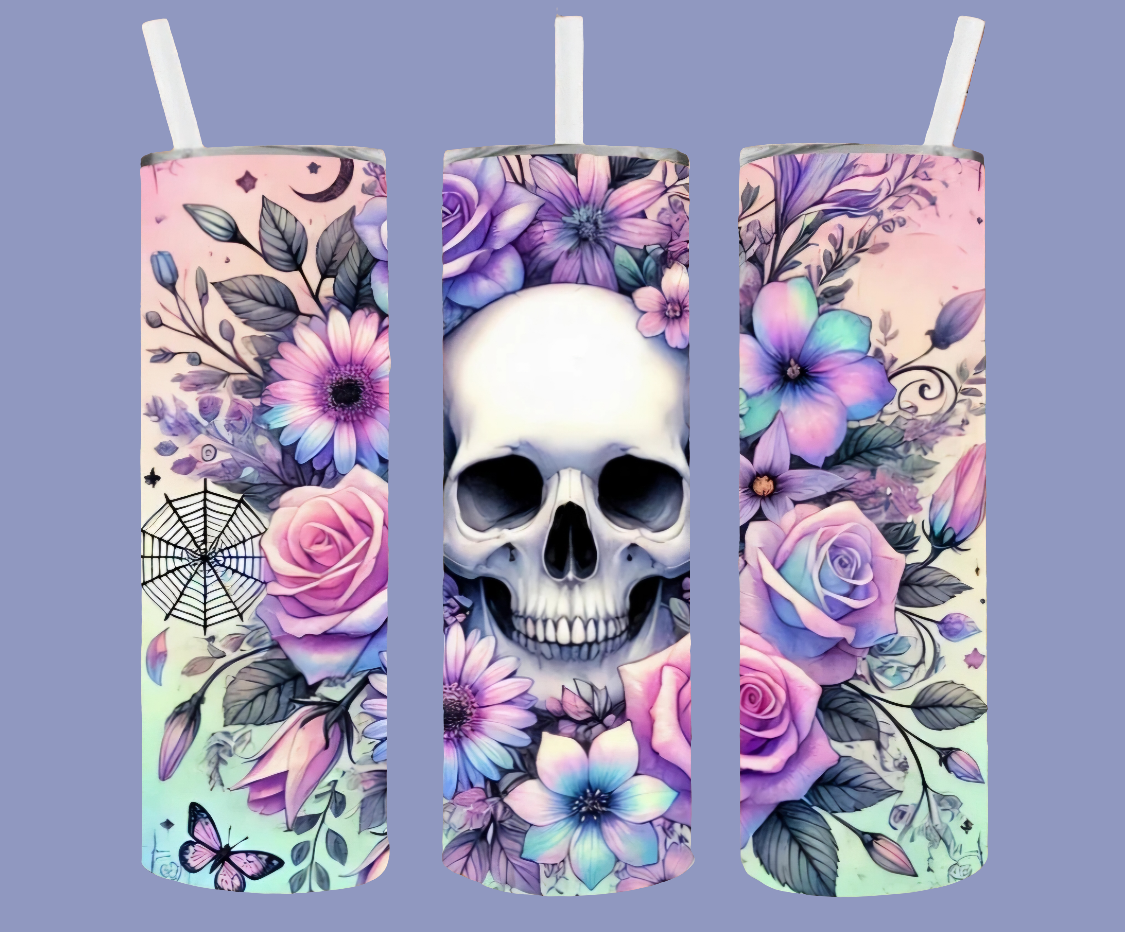 PASTEL FLORAL SKULL