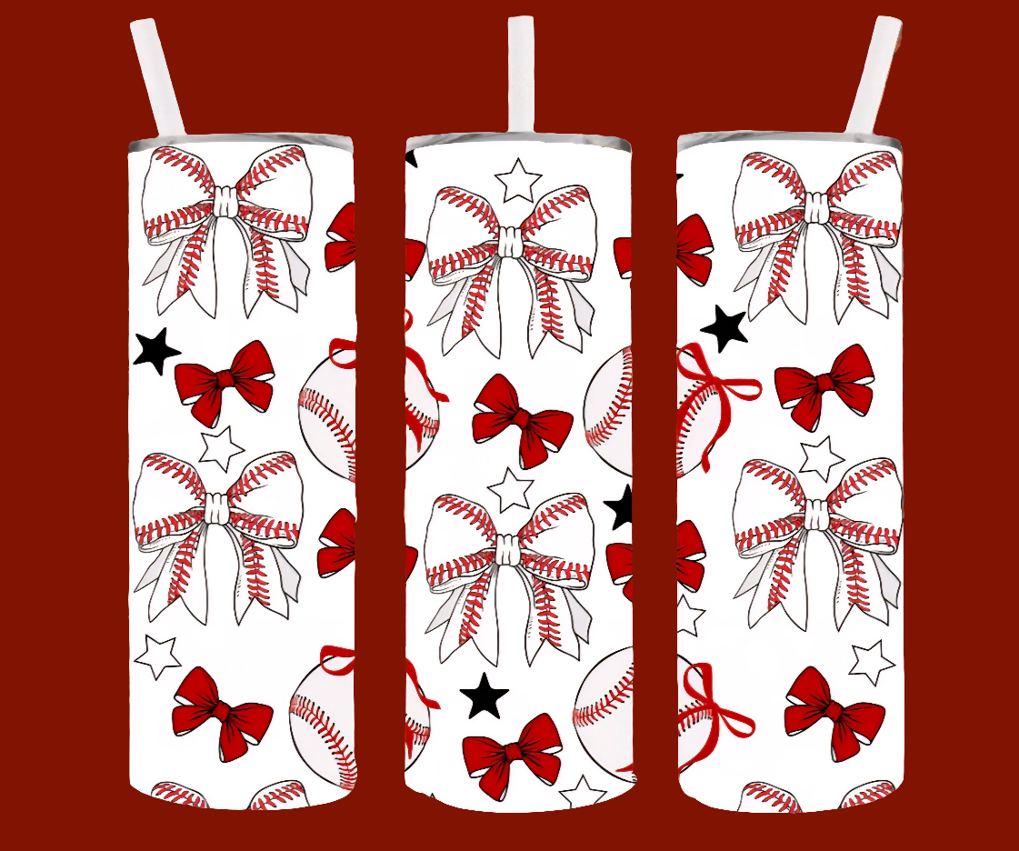 BASEBALL & BOWS TUMBLER