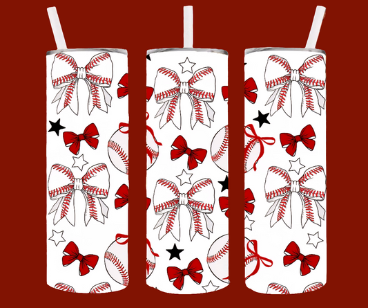 BASEBALL & BOWS TUMBLER
