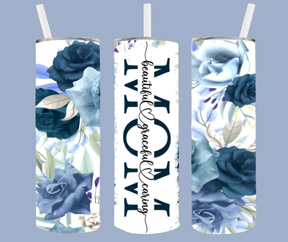 BLUE FLORAL MOM