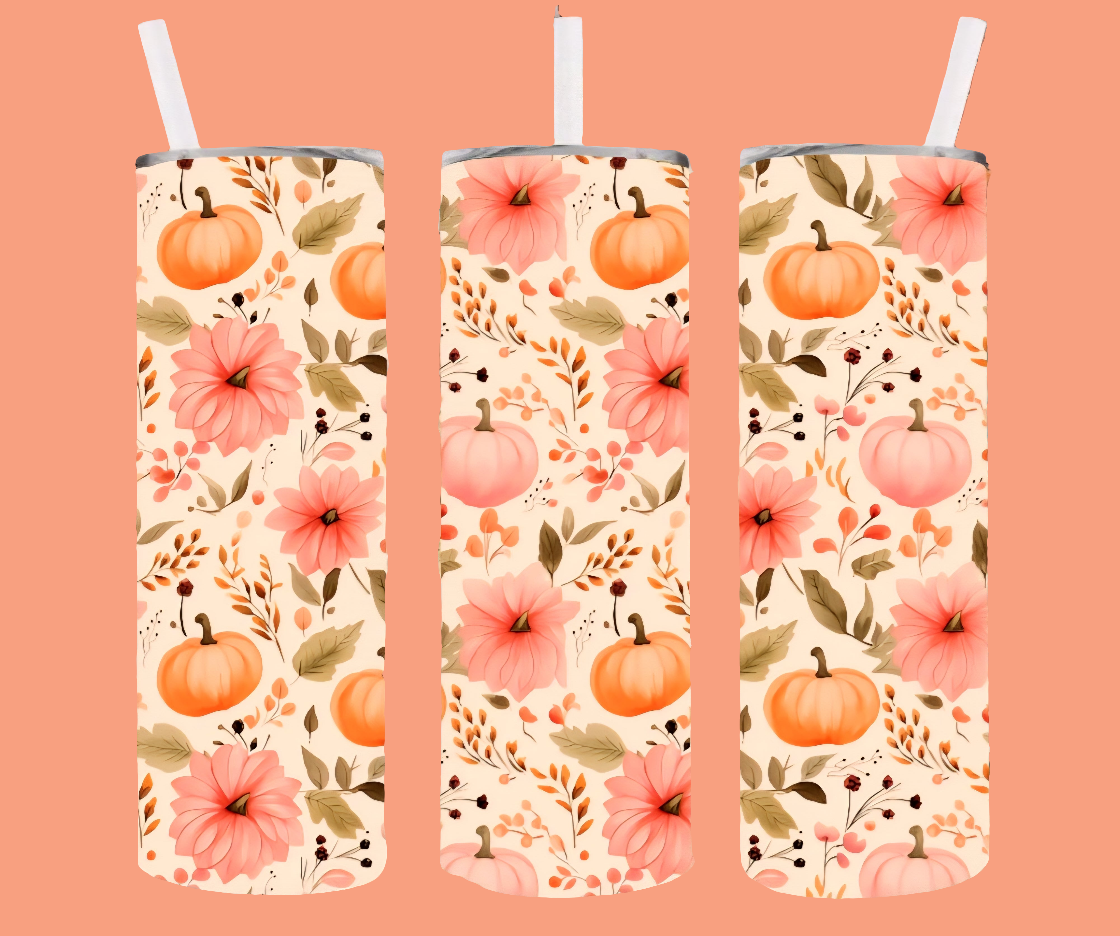 FLORAL PUMPKINS TUMBLER