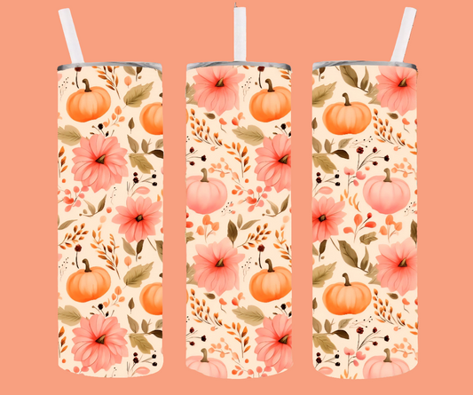 FLORAL PUMPKINS TUMBLER