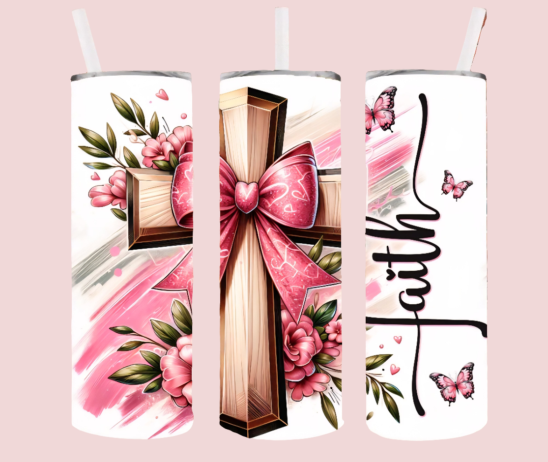 PINK FAITH TUMBLER