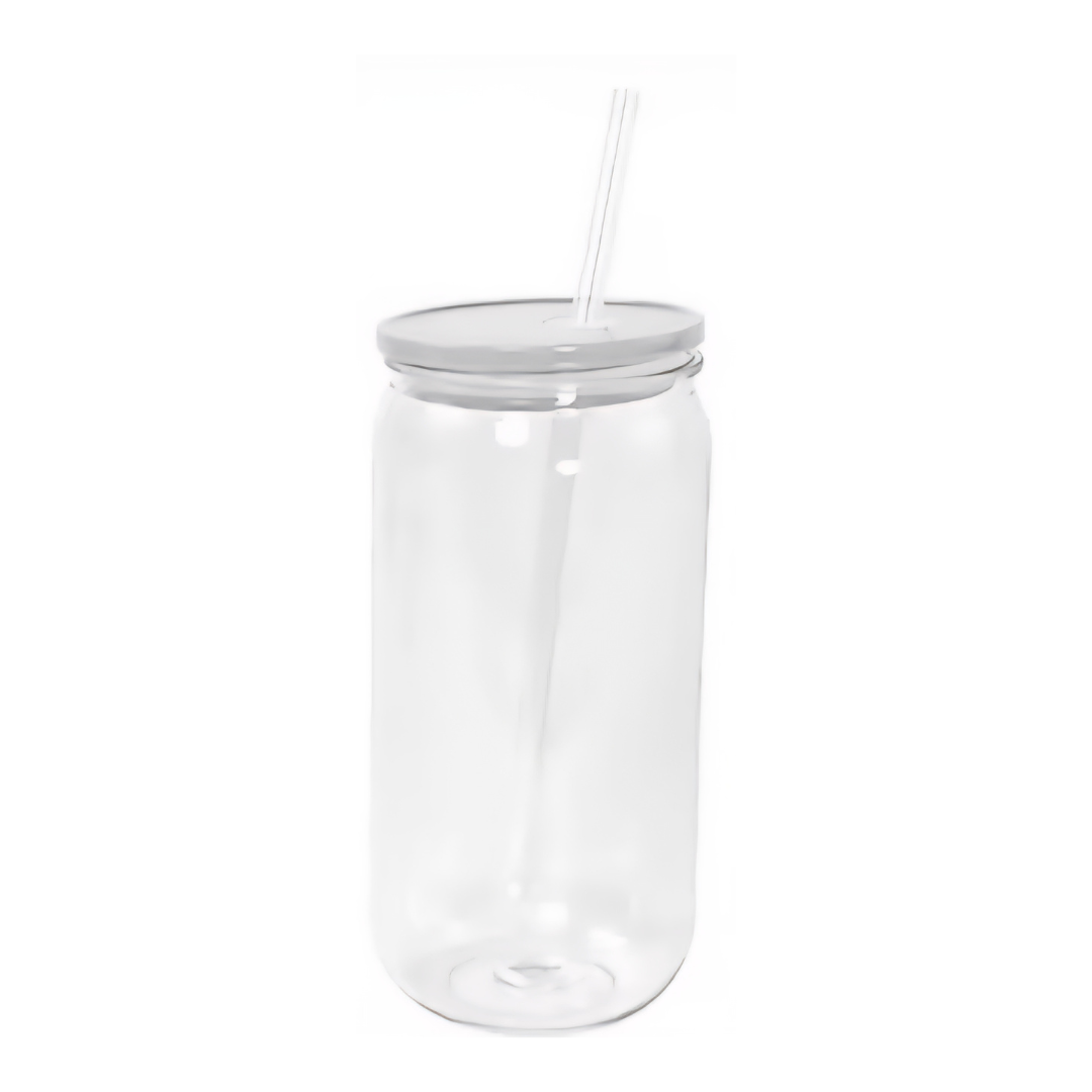 16oz Clear Acrylic w/Colored Lid & Straw