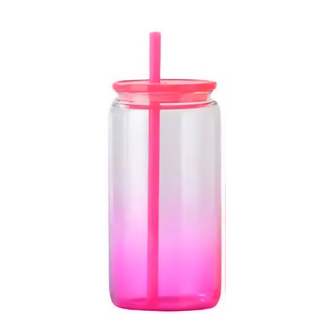 16oz Acrylic Ombre Cup w/ Colored Straw