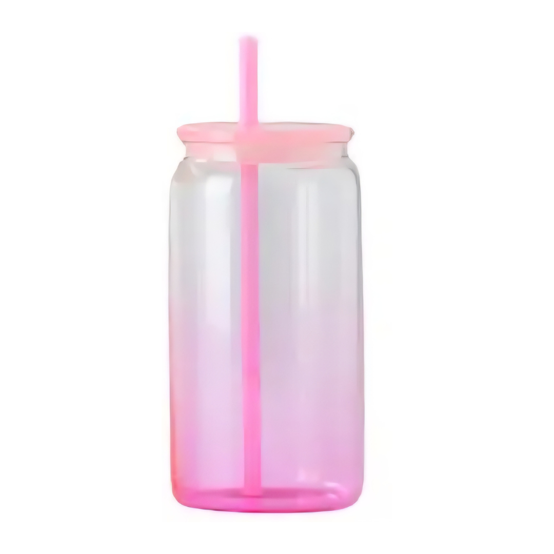 16oz Acrylic Ombre Cup w/ Colored Straw