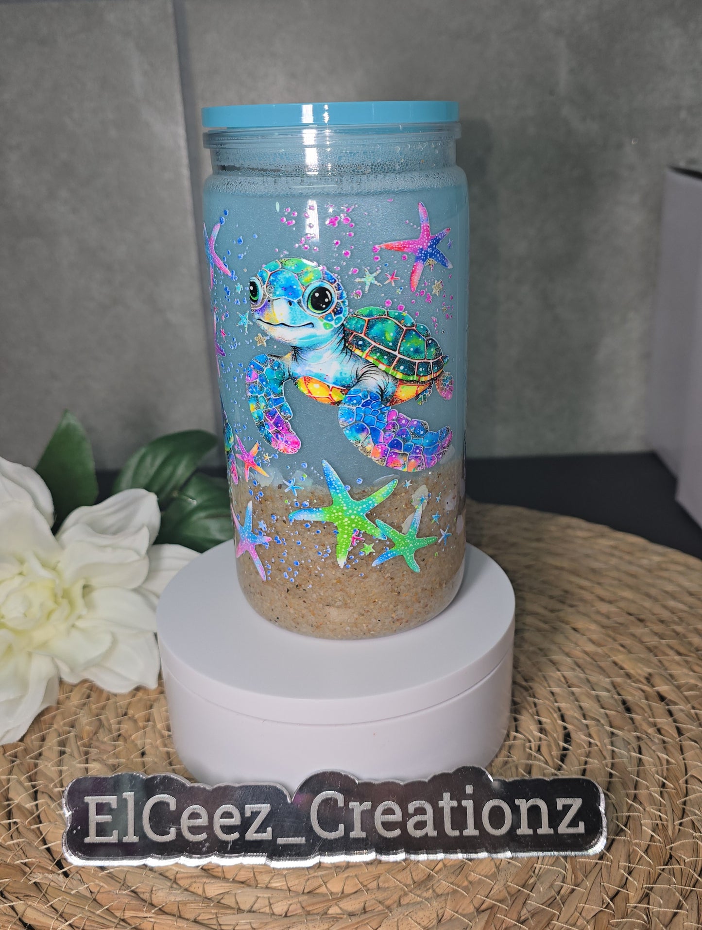 16oz Acrylic Snowglobe Cup