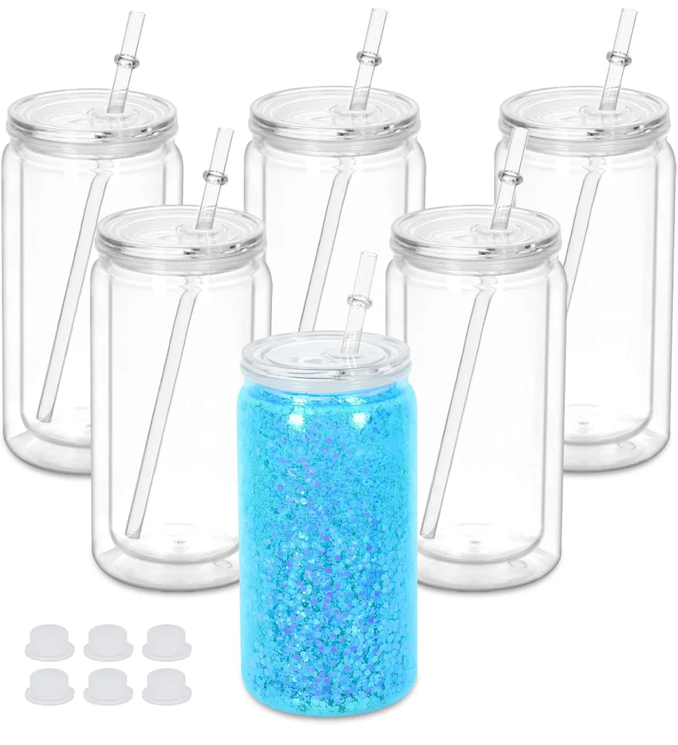 16oz Acrylic Snowglobe Cup