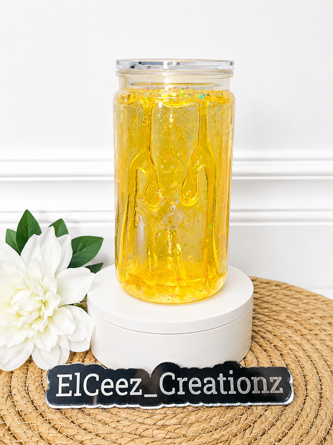 16oz Acrylic Snowglobe Cup