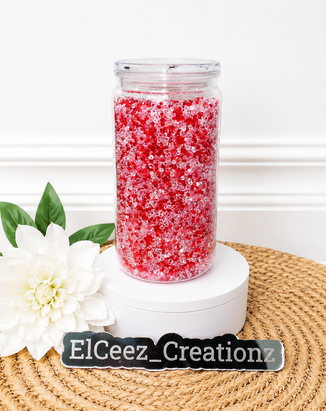 16oz Acrylic Snowglobe Cup