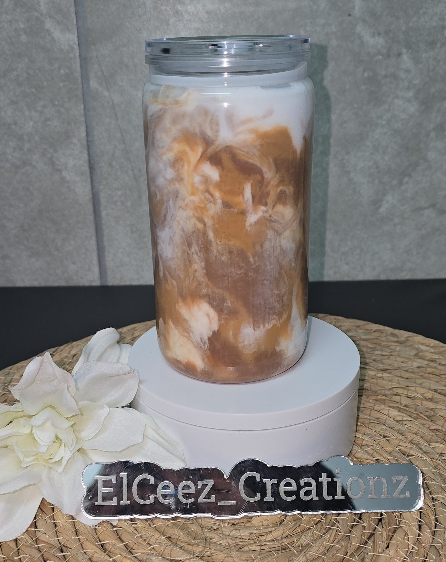 16oz Acrylic Snowglobe Cup