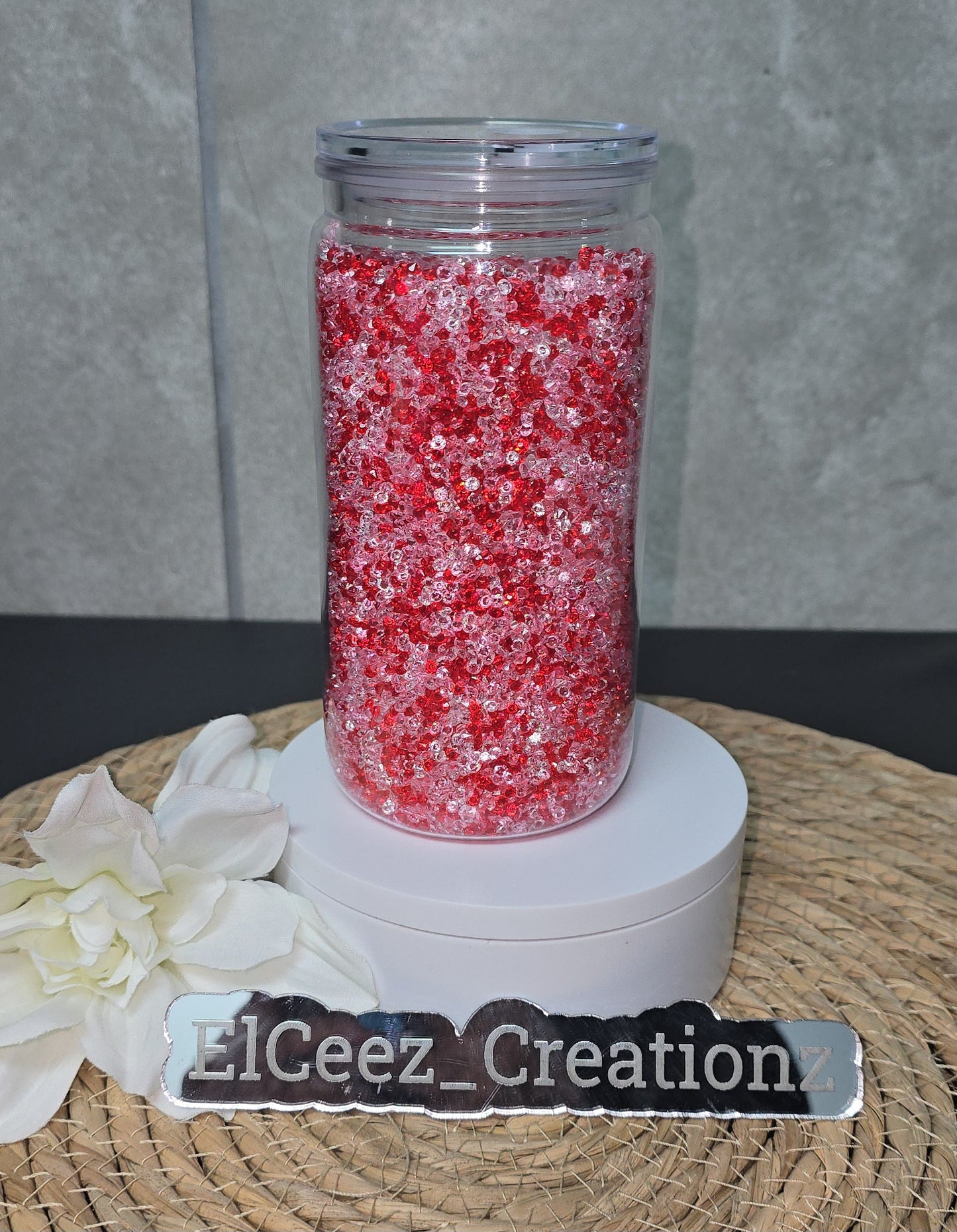 16oz Acrylic Snowglobe Cup