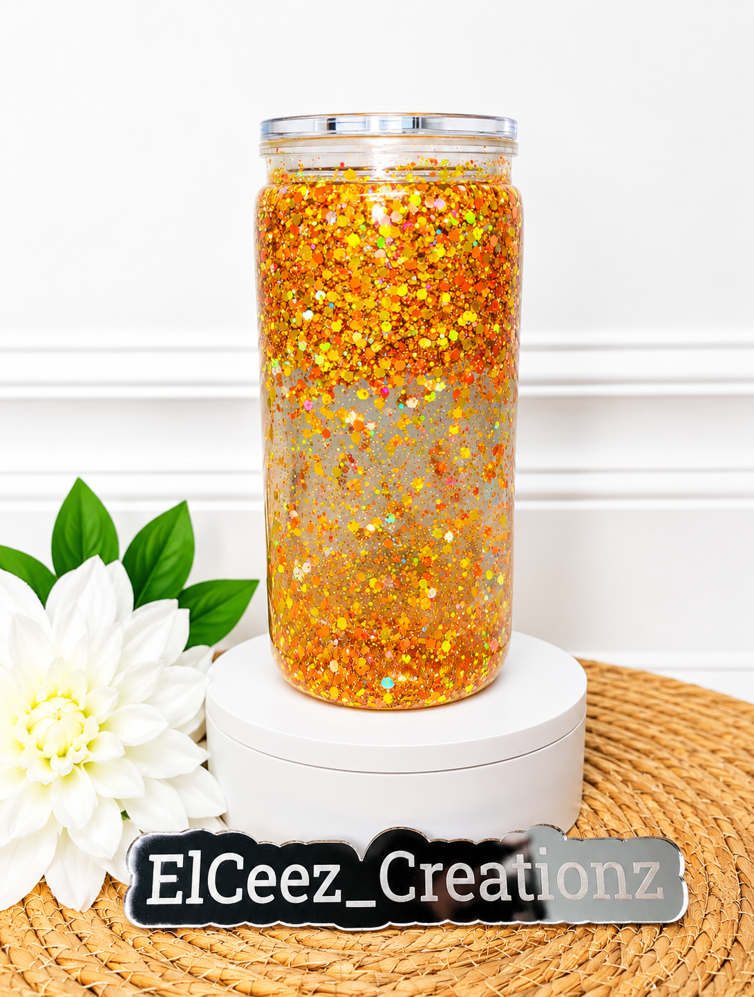 16oz Acrylic Snowglobe Cup