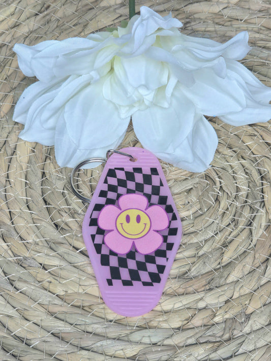 CHECKERED FLORAL SMILEY