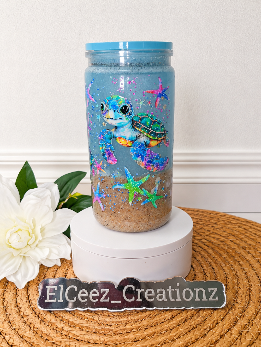 16oz Acrylic Snowglobe Cup