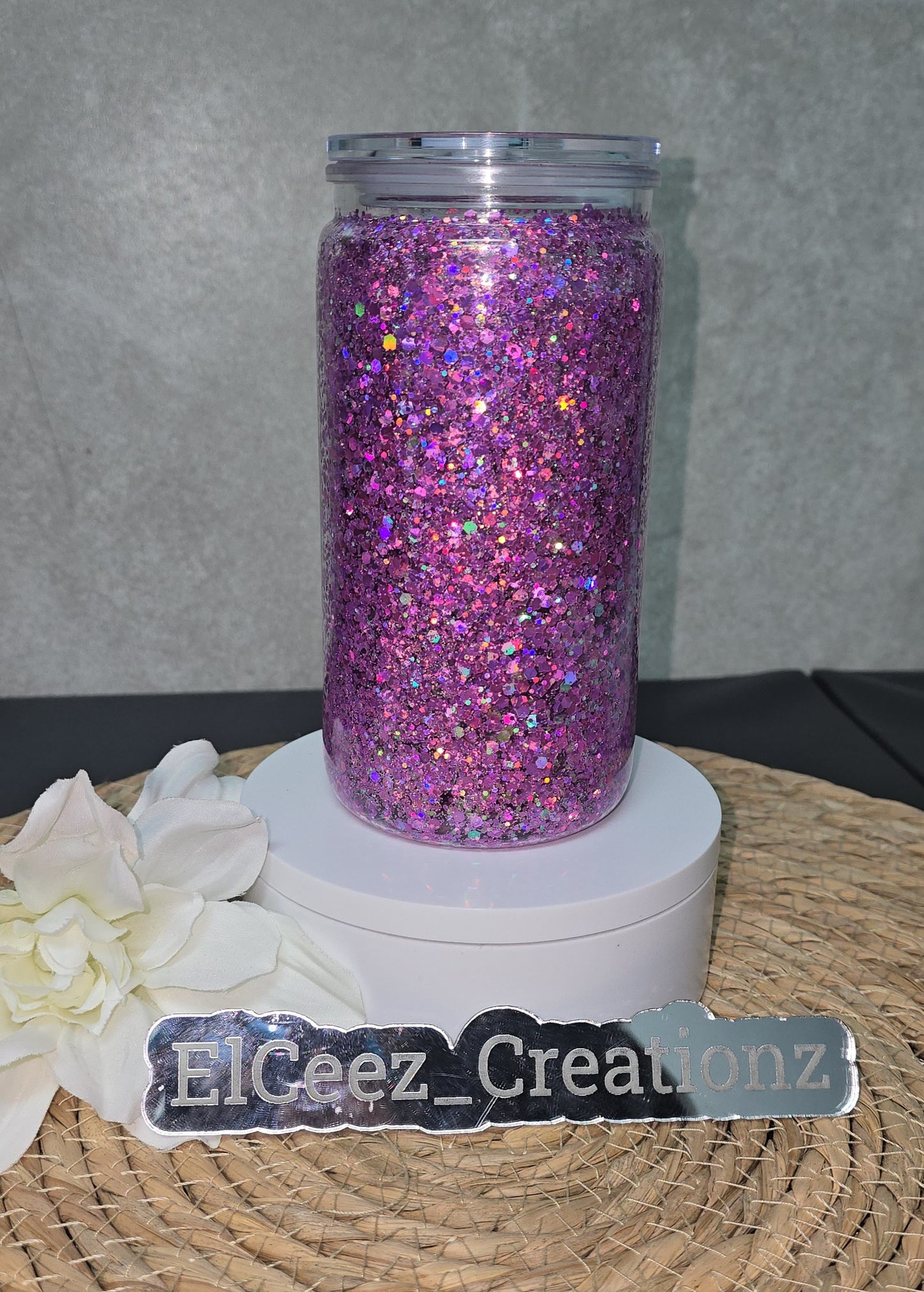 16oz Acrylic Snowglobe Cup