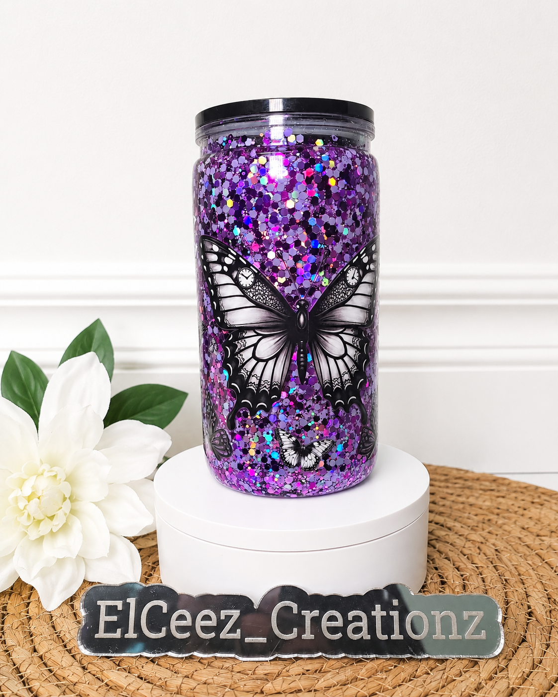16oz Acrylic Snowglobe Cup
