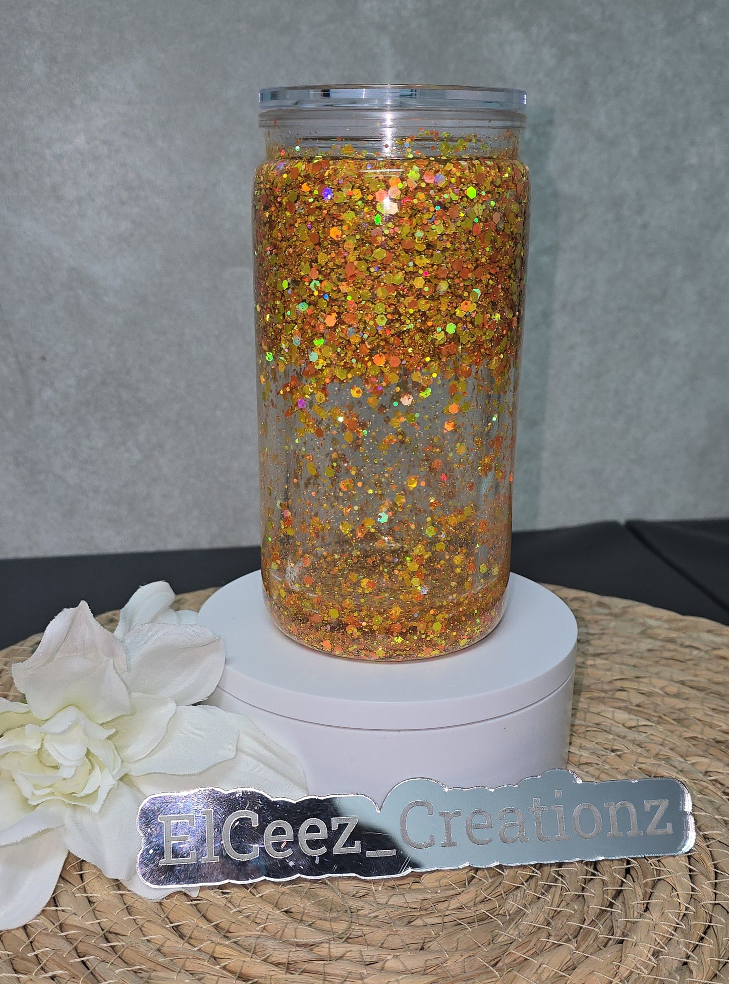 16oz Acrylic Snowglobe Cup