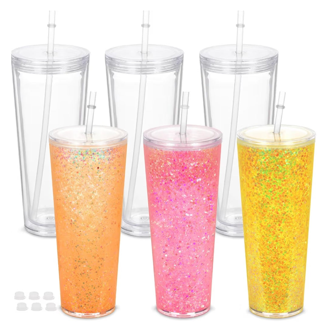 24oz Snowglobe Acrylic Tumbler