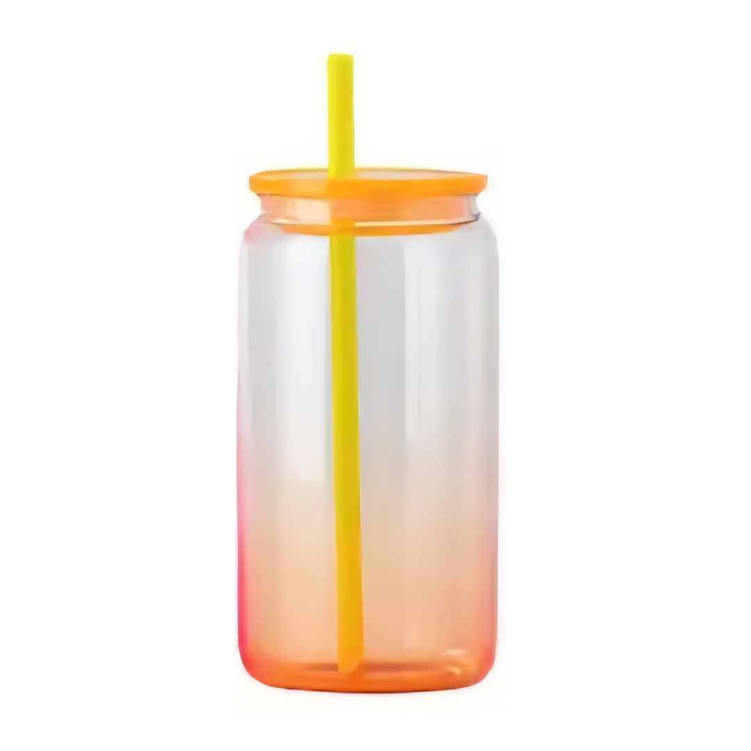 16oz Acrylic Ombre Cup w/ Colored Straw
